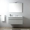 Kiamami Valentina Armoire De Toilette Murale 100 Cm Avec Tiroir Gris Lune Et Miroir 100X60