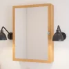 Armoire De Toilette|Meuble De Salle De Bains Faible Profondeur|GoodHome Armoire de toilette placage chêne l.50 x H.70 x P.15 cm, Perma