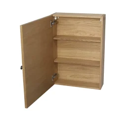 Armoire De Toilette|Meuble De Salle De Bains Faible Profondeur|GoodHome Armoire de toilette placage chêne l.50 x H.70 x P.15 cm, Perma