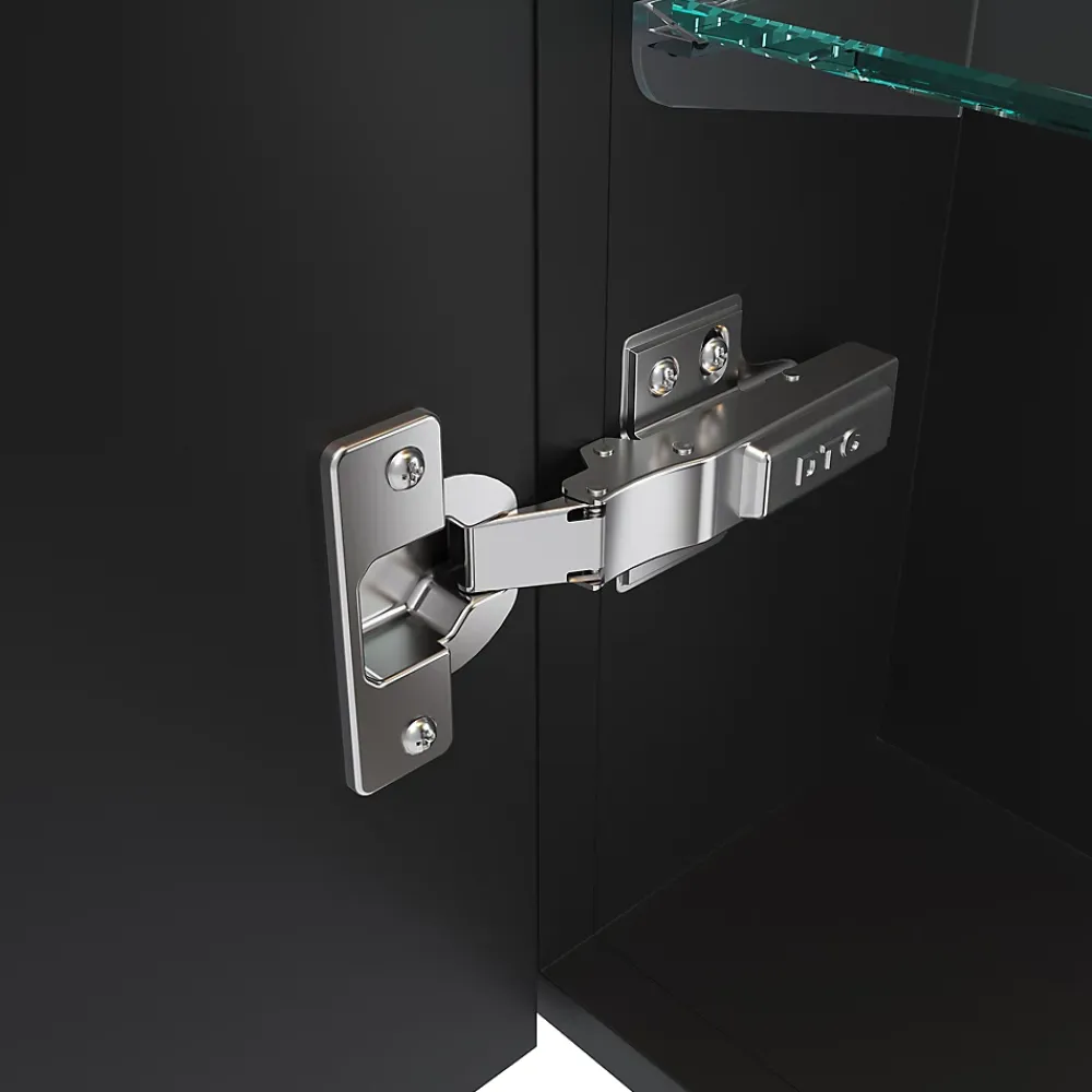 Armoire De Toilette|Sirhona Armoire de toilette Etagère de Rangement 65x60cm+Touch+LED Température Tri-Couleur+ Anti-buée+Prise rasoir