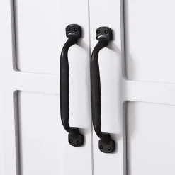Armoire De Salle De Bains|Homcom Armoire haute murale de salle de bain ou WC 2 portes 2 étagères niche dim. 60 x 20 x 58 cm blanc