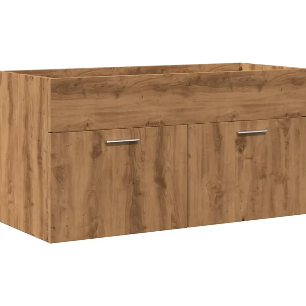 Vidaxl Armoire lavabo de bain avec bassin intégré chêne artisanal
