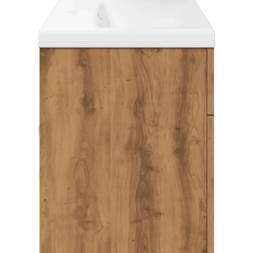 Vidaxl Armoire lavabo de bain avec bassin intégré chêne artisanal
