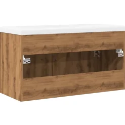 Vidaxl Armoire lavabo de bain avec bassin intégré chêne artisanal