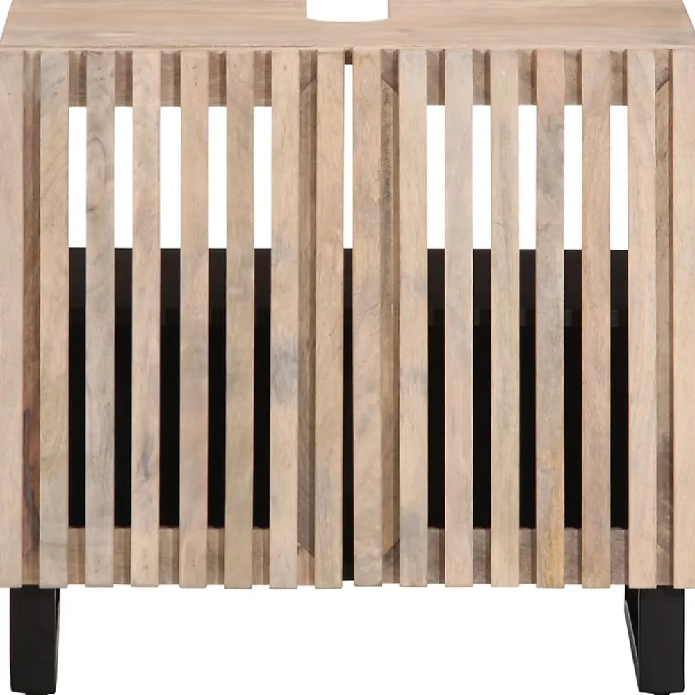 Meuble Wc|Vidaxl Armoire lavabo de bain 62x34x58 cm bois massif de manguier