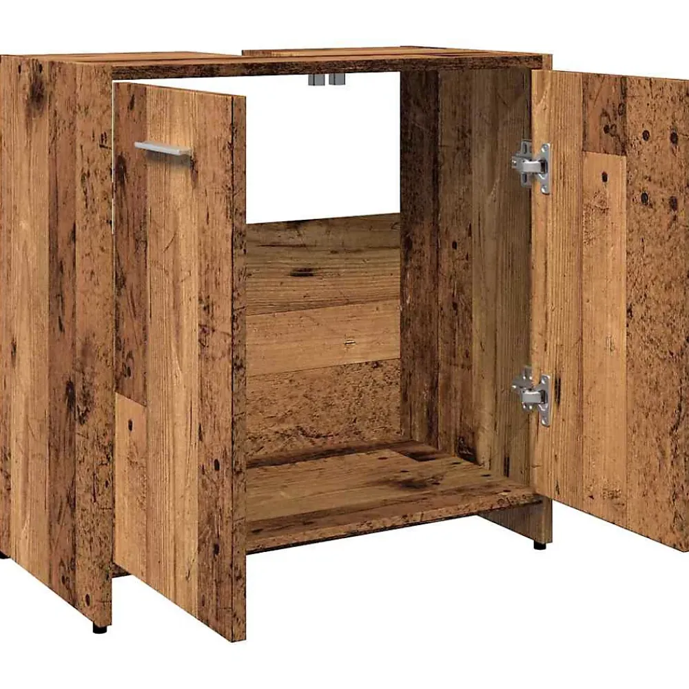 Meuble Wc|Vidaxl Armoire lavabo de salle de bain vieux bois 60x33x60 cm