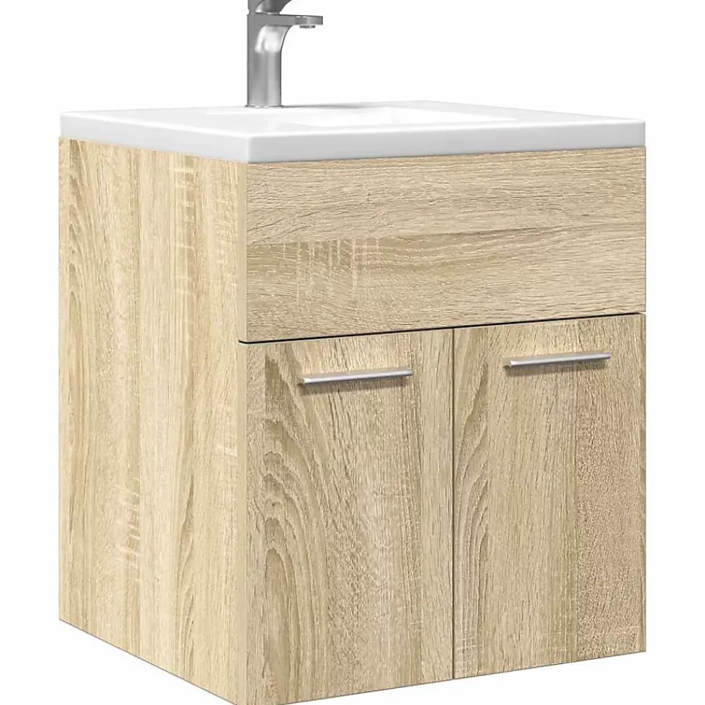 Vidaxl Armoire lavabo de salle de bain chêne sonoma 41x38,5x46 cm