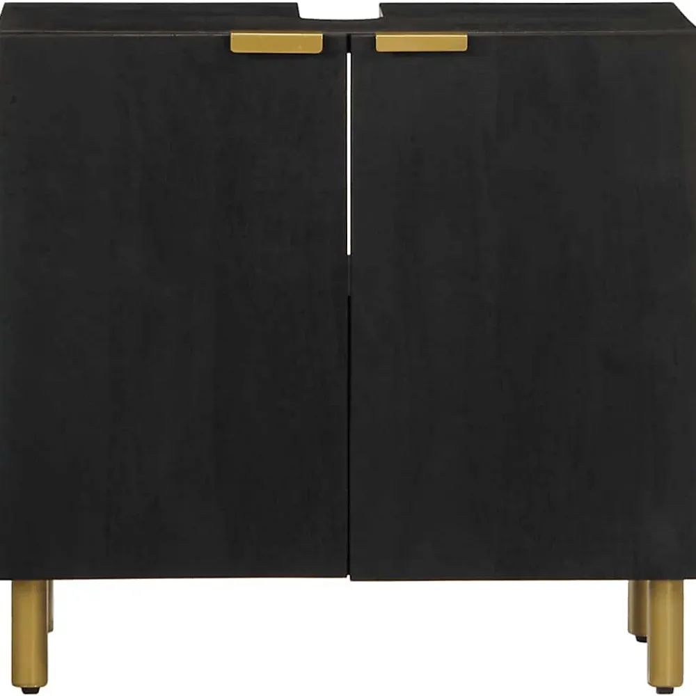 Meuble Wc|Vidaxl Armoire lavabo de salle de bain noir bois d'ingénierie