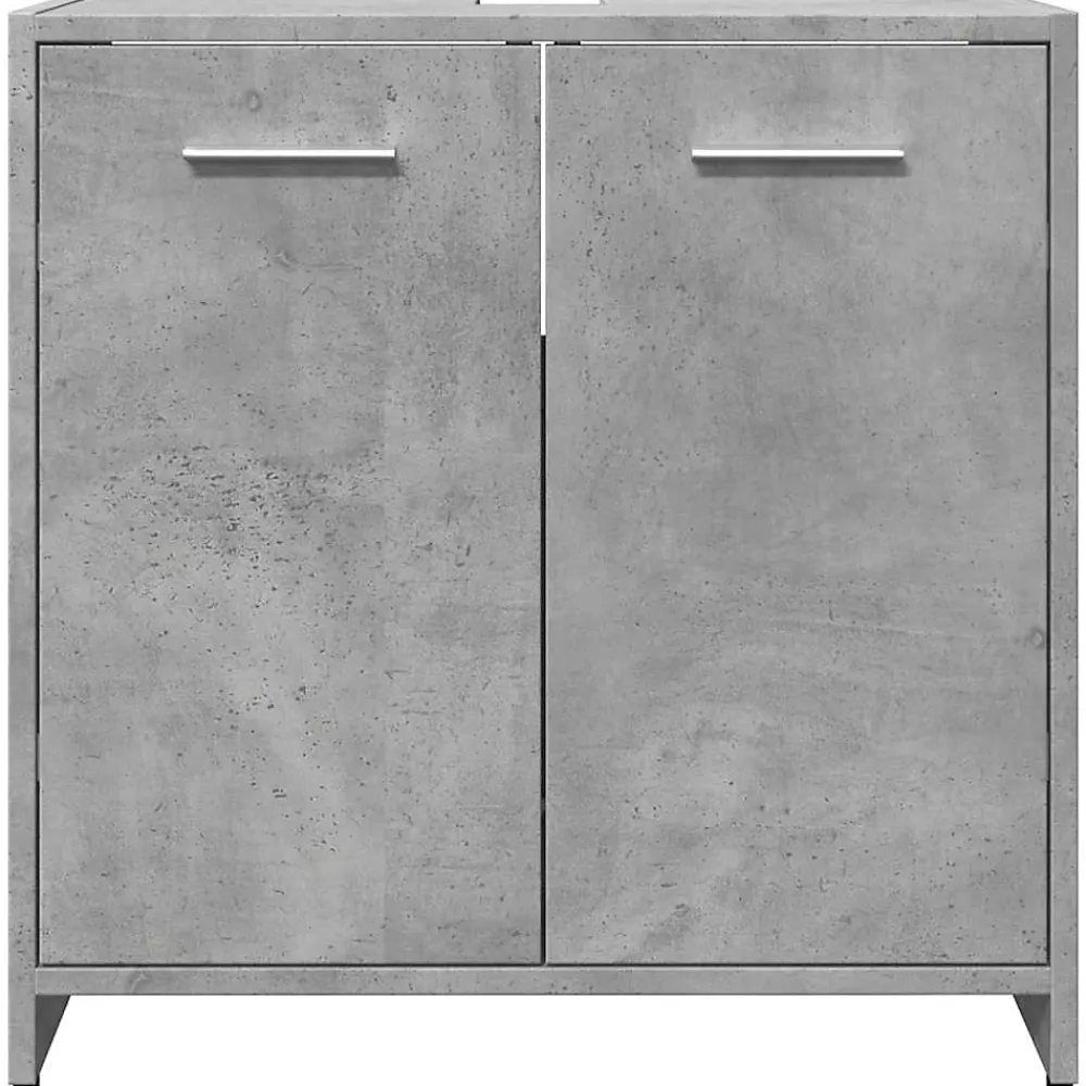 Vidaxl Armoire lavabo de salle de bain gris béton 60x33x60 cm