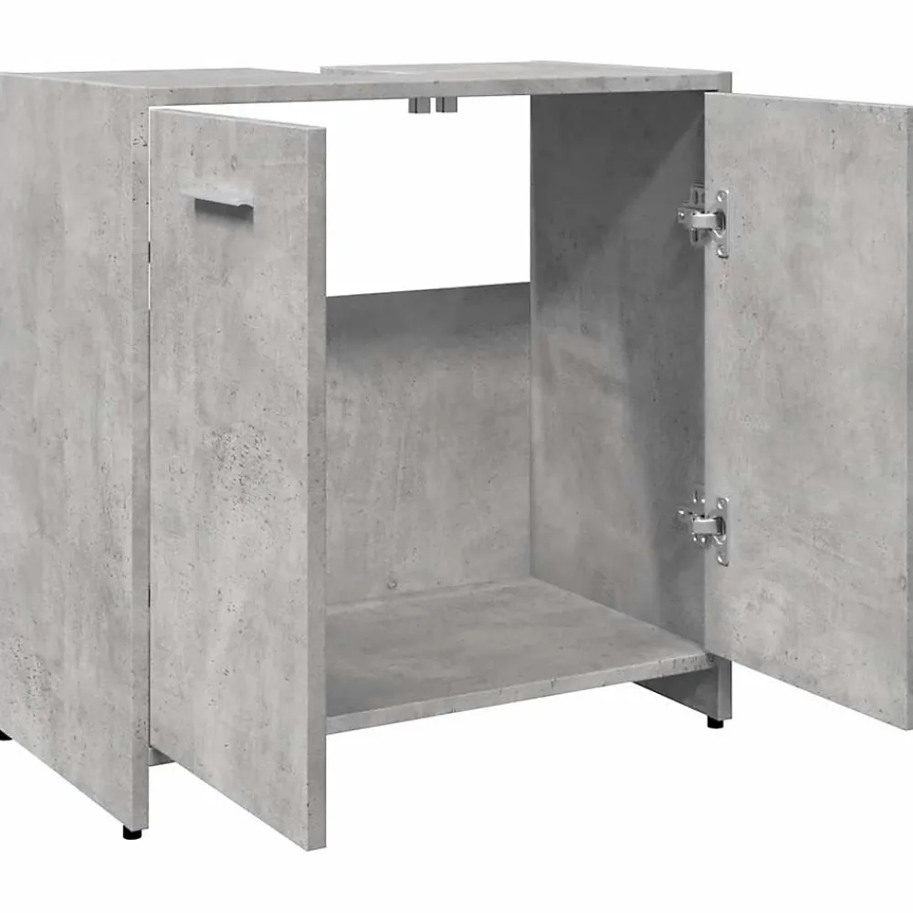 Vidaxl Armoire lavabo de salle de bain gris béton 60x33x60 cm
