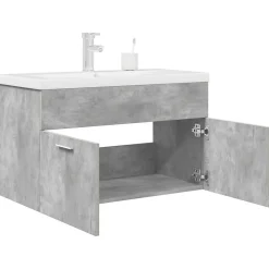 Meuble Wc|Vidaxl Armoire lavabo de salle de bain avec bassin intégré et robinet