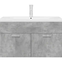 Meuble Wc|Vidaxl Armoire lavabo de salle de bain avec bassin intégré et robinet