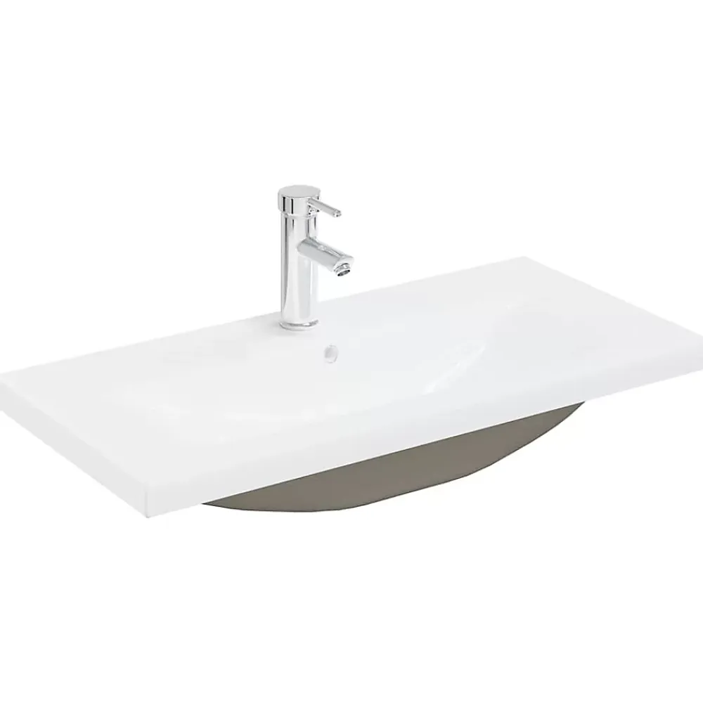 Meuble Wc|Vidaxl Armoire lavabo de salle de bain avec bassin intégré et robinet