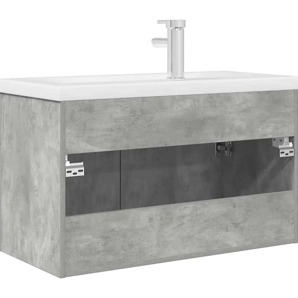 Meuble Wc|Vidaxl Armoire lavabo de salle de bain avec bassin intégré et robinet