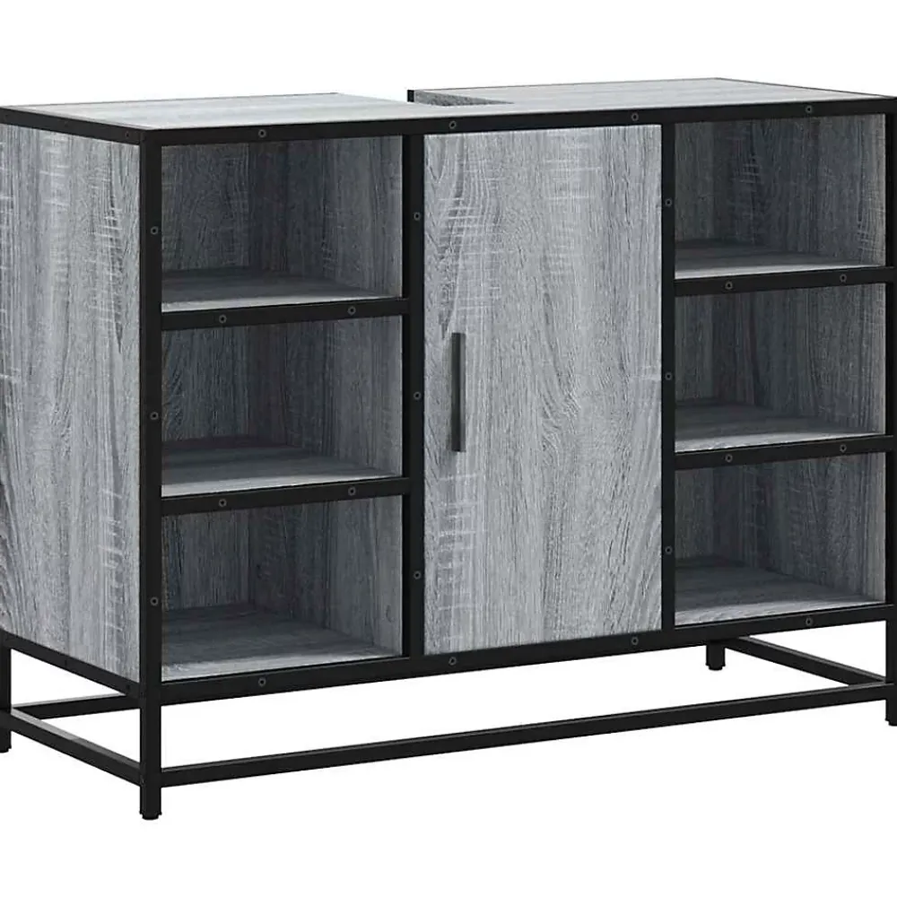 Meuble Wc|Vidaxl Armoire lavabo de salle de bain sonoma gris bois d'ingénierie