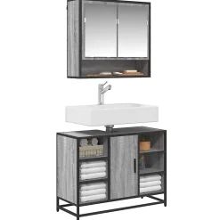 Meuble Wc|Vidaxl Armoire lavabo de salle de bain sonoma gris bois d'ingénierie