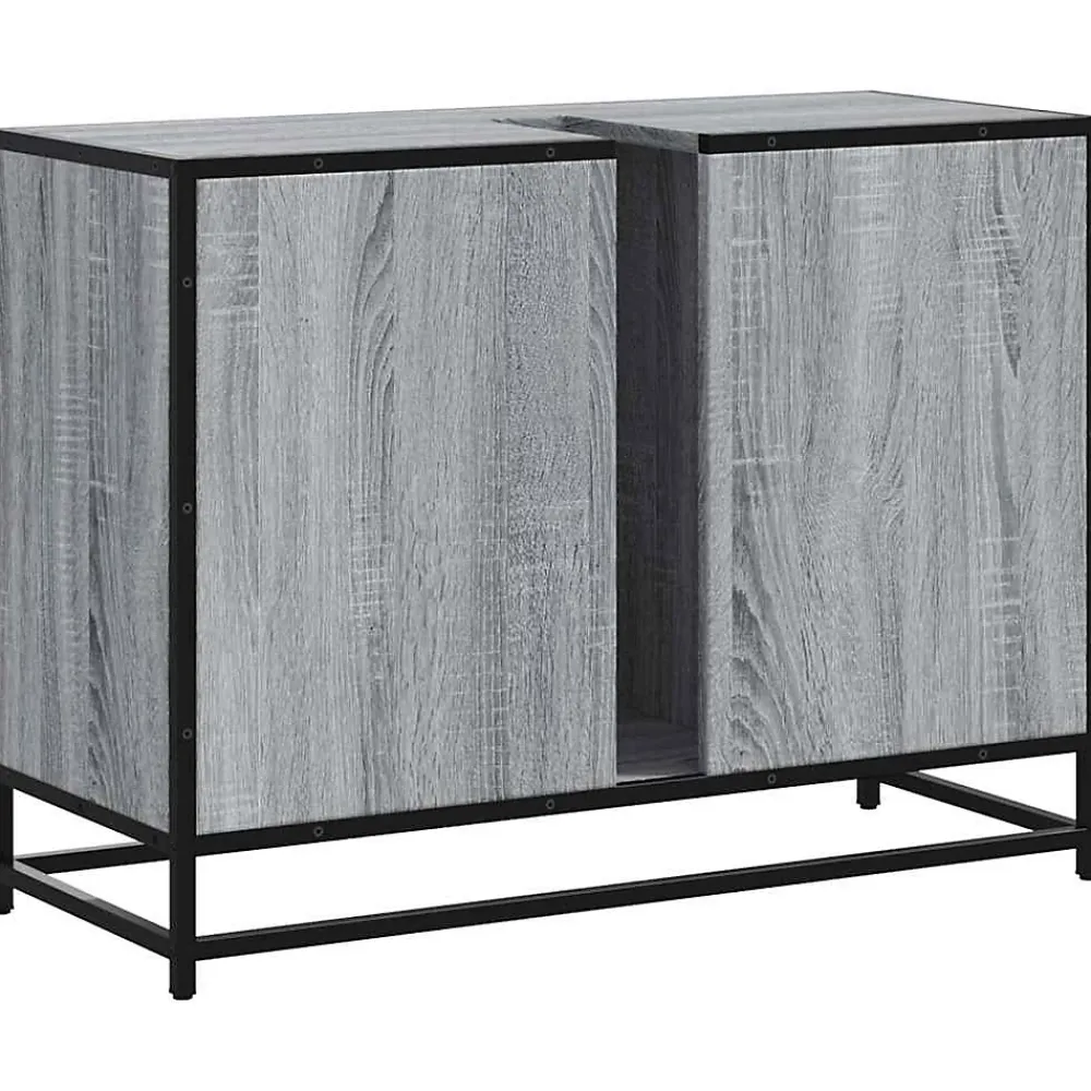 Meuble Wc|Vidaxl Armoire lavabo de salle de bain sonoma gris bois d'ingénierie