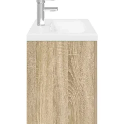 Meuble Wc|Vidaxl Armoire lavabo de salle de bain et bassin intégré chêne sonoma