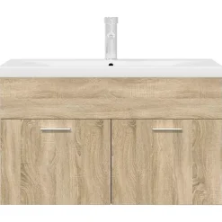 Vidaxl Armoire lavabo de salle de bain et vasque et robinet intégrés