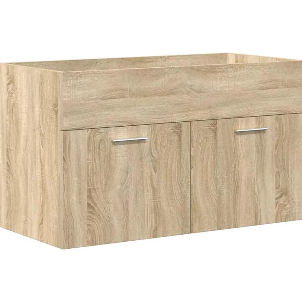 Vidaxl Armoire lavabo de salle de bain et vasque et robinet intégrés