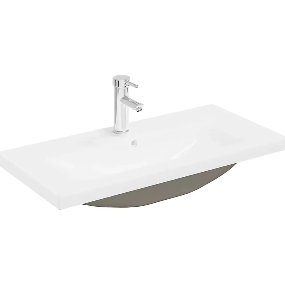 Vidaxl Armoire lavabo de salle de bain et vasque et robinet intégrés