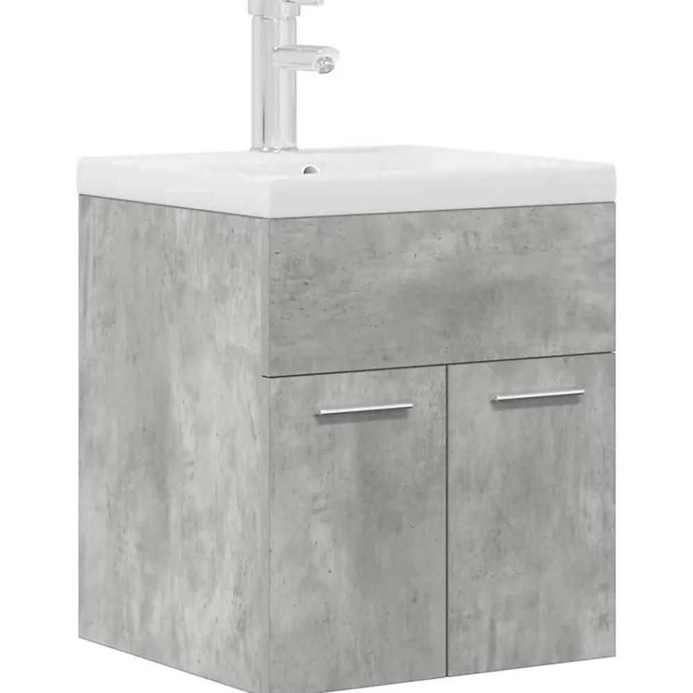 Vidaxl Armoire lavabo de salle de bain avec bassin intégré et robinet