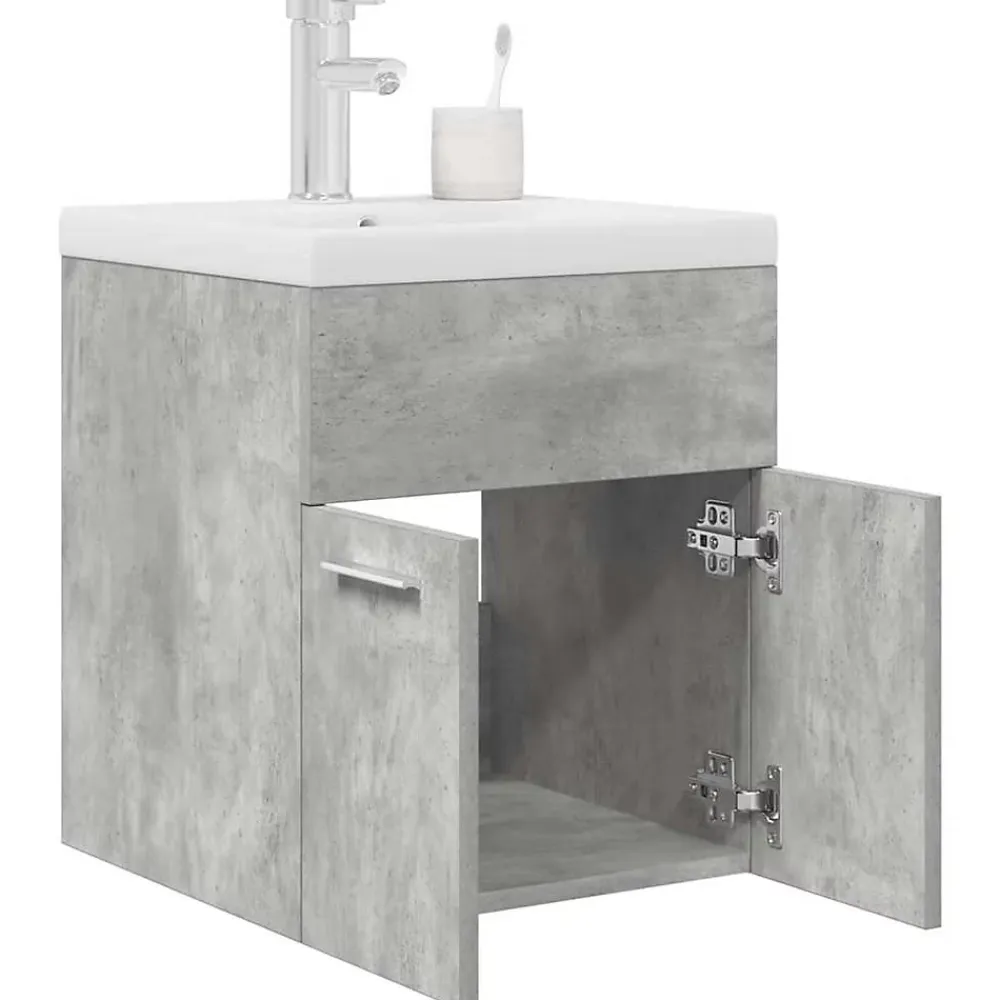 Vidaxl Armoire lavabo de salle de bain avec bassin intégré et robinet