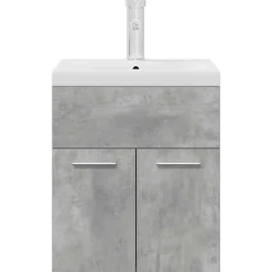 Vidaxl Armoire lavabo de salle de bain avec bassin intégré et robinet