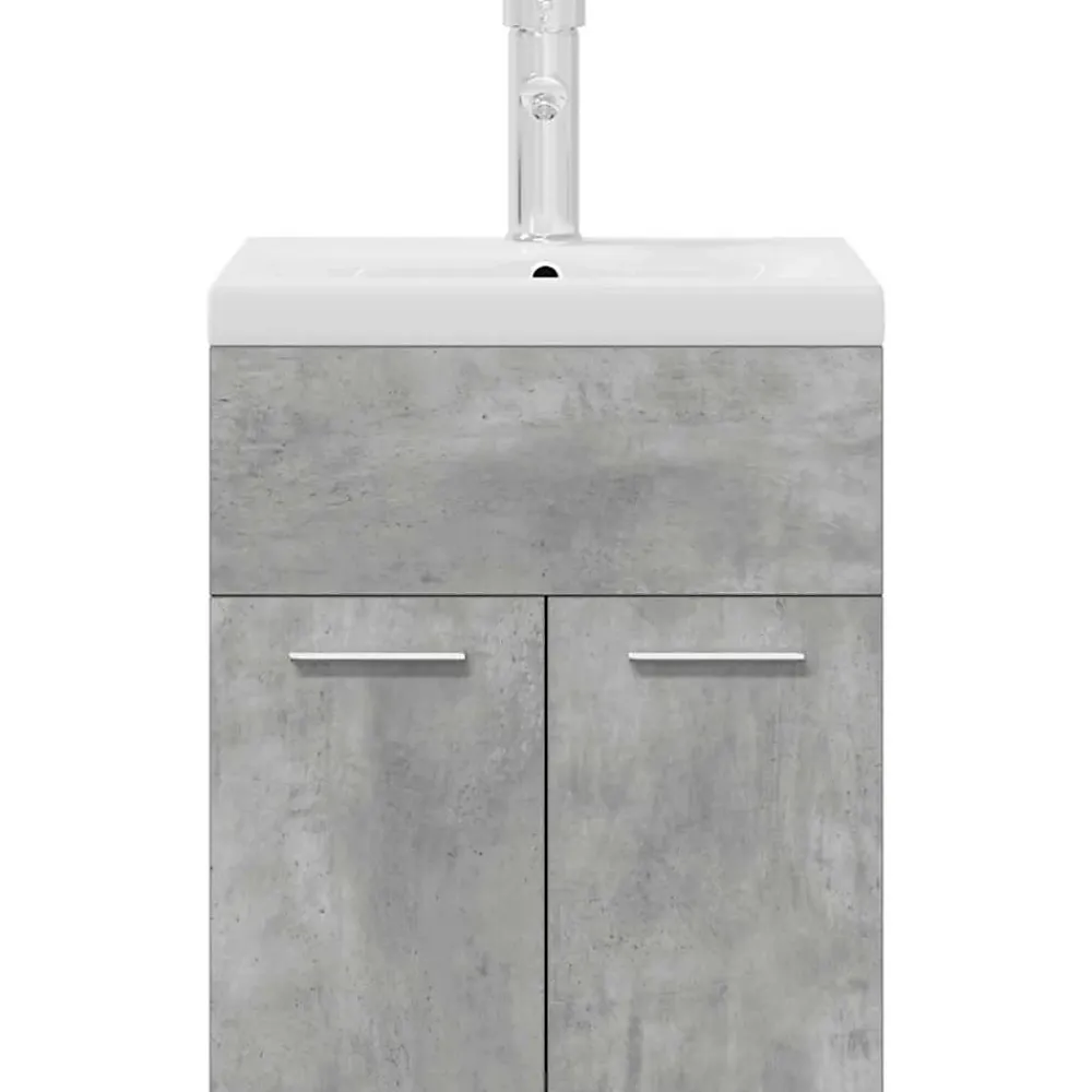 Vidaxl Armoire lavabo de salle de bain avec bassin intégré et robinet
