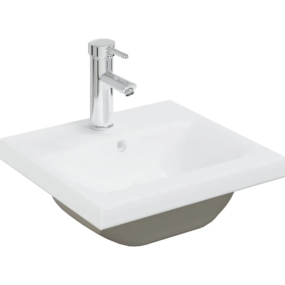 Vidaxl Armoire lavabo de salle de bain avec bassin intégré et robinet
