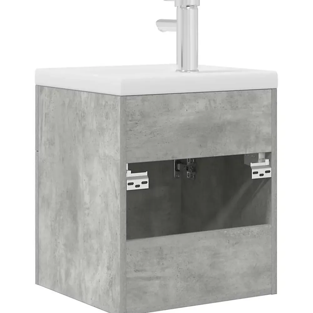 Vidaxl Armoire lavabo de salle de bain avec bassin intégré et robinet