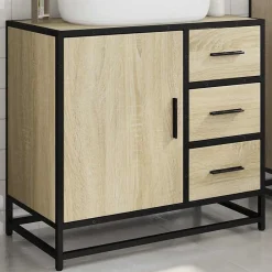 Vidaxl Armoire lavabo de salle de bain chêne sonoma bois d'ingénierie