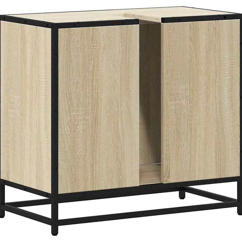 Vidaxl Armoire lavabo de salle de bain chêne sonoma bois d'ingénierie