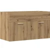 Meuble Wc|Vidaxl Armoire lavabo de salle de bain chêne artisanal bois ingénierie