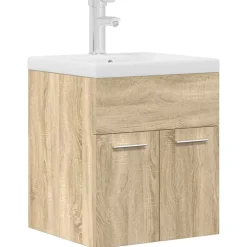 Vidaxl Armoire lavabo de salle de bain et vasque et robinet intégrés