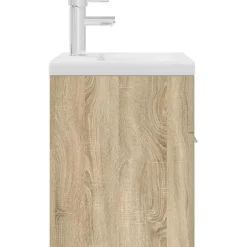 Vidaxl Armoire lavabo de salle de bain et vasque et robinet intégrés