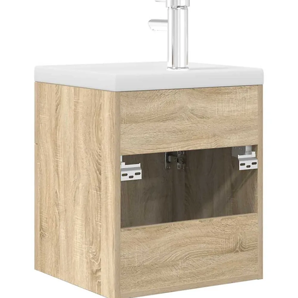 Vidaxl Armoire lavabo de salle de bain et vasque et robinet intégrés
