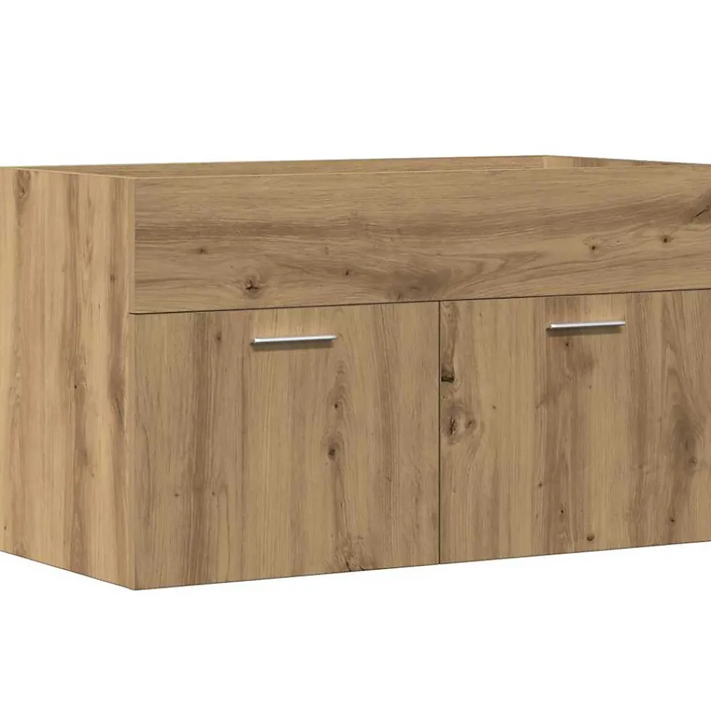 Vidaxl Armoire lavabo de salle de bain chêne artisanal bois ingénierie