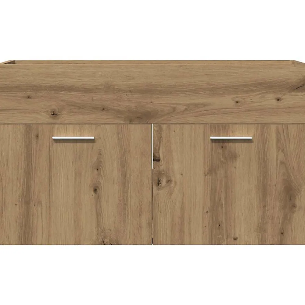 Vidaxl Armoire lavabo de salle de bain chêne artisanal bois ingénierie