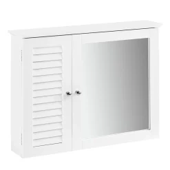 Armoire De Toilette|Meuble De Salle De Bains Faible Profondeur|Sobuy Armoire Miroir Meuble Haut de Salle de Bain Armoire Suspendue, BZR55-W,