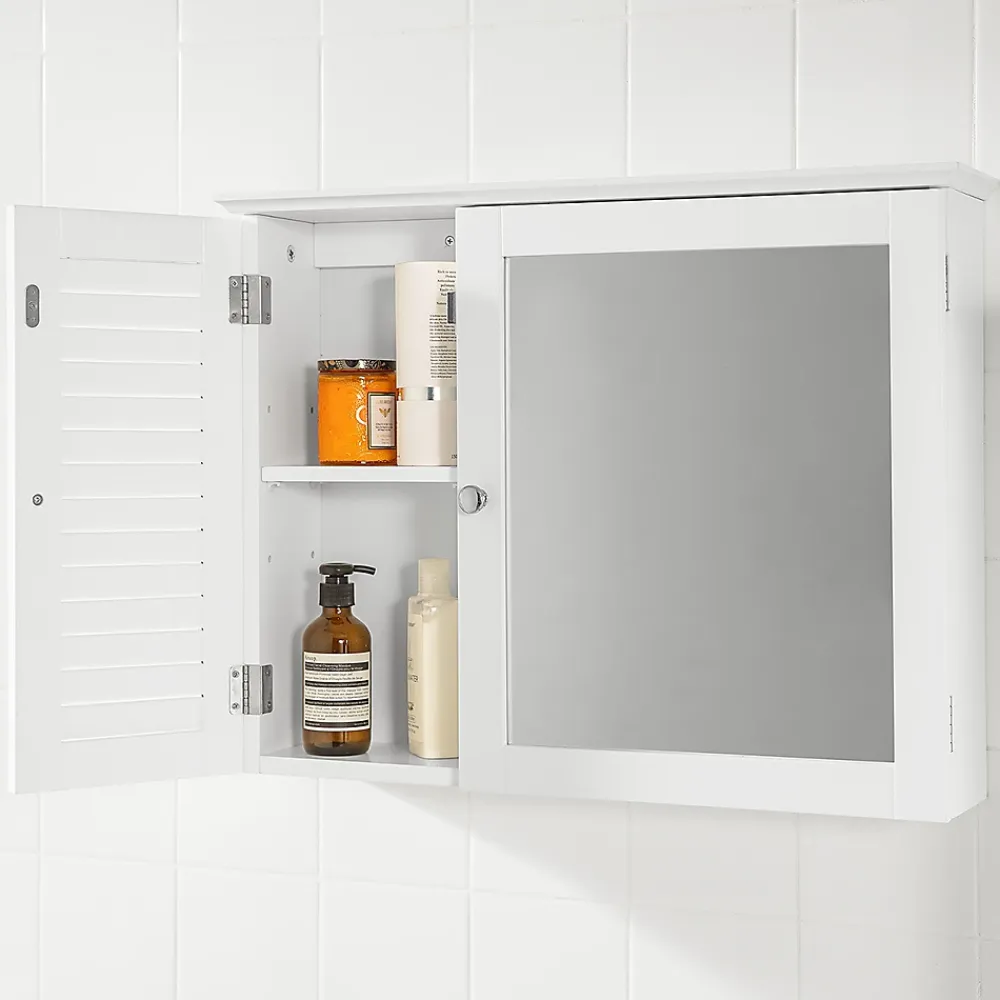 Armoire De Toilette|Meuble De Salle De Bains Faible Profondeur|Sobuy Armoire Miroir Meuble Haut de Salle de Bain Armoire Suspendue, BZR55-W,