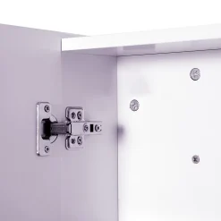 Homcom Armoire miroir murale de salle de bain 3 étagères réglables dim. 70L x 60H cm blanc