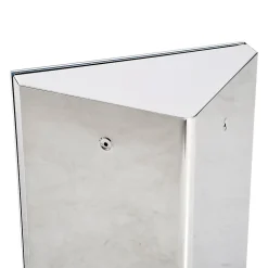 Homcom Armoire miroir salle de bain armoire de toilette murale meuble d'angle 2 étagères dim. 30L x 18,4l x 60H cm acier inox.
