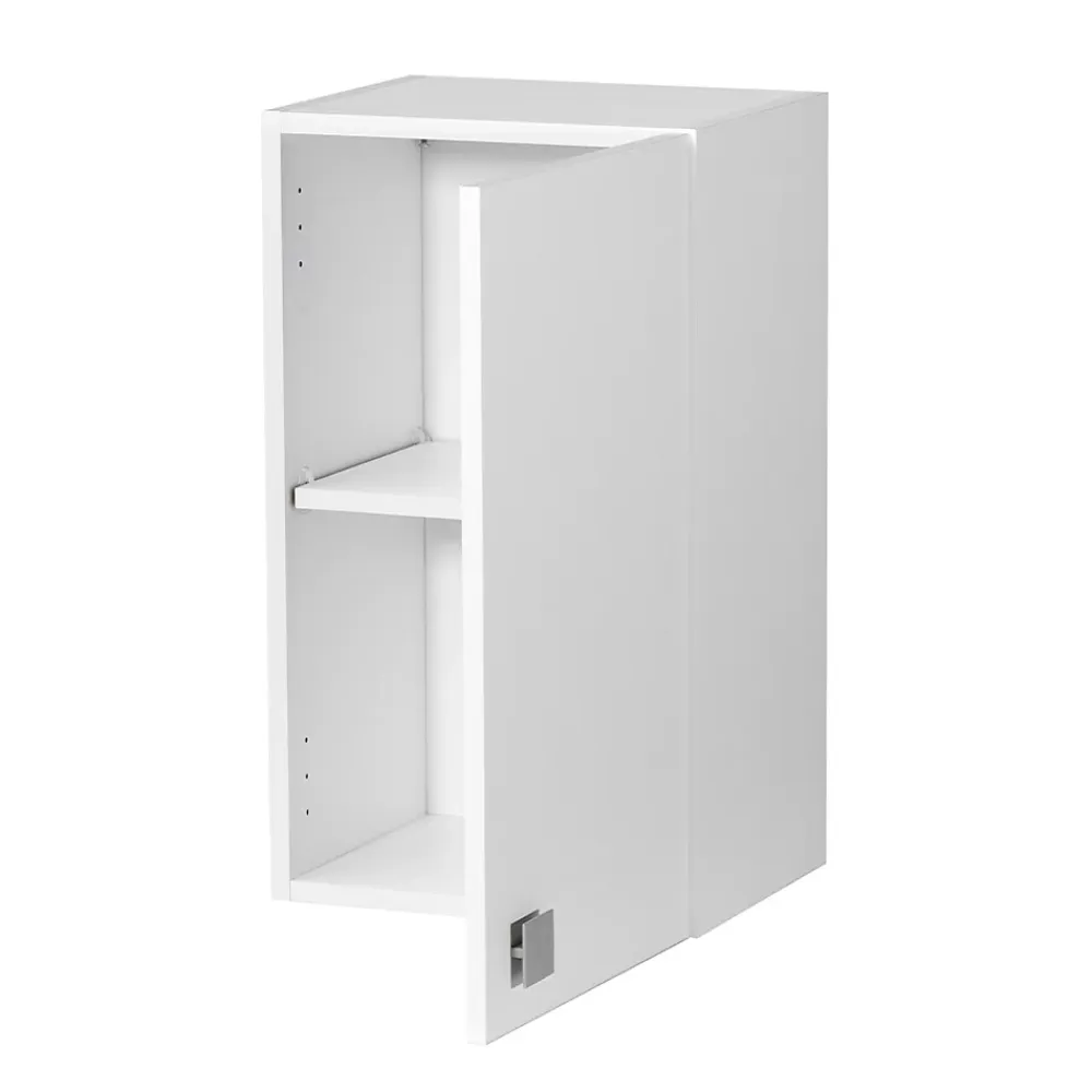 Armoire De Salle De Bains|The White Stone Armoire Murale 1 Porte Blanc Frêne