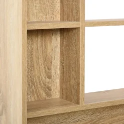Armoire De Toilette|Homcom Armoire murale de rangement salle de bain avec porte miroir couleur bois de chêne dim. 60L x 15l x H76 cm