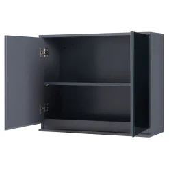 [En.Casa] Armoire murale de salle de bains avec miroir Overath 60 x 20 x 50 cm gris en.casa