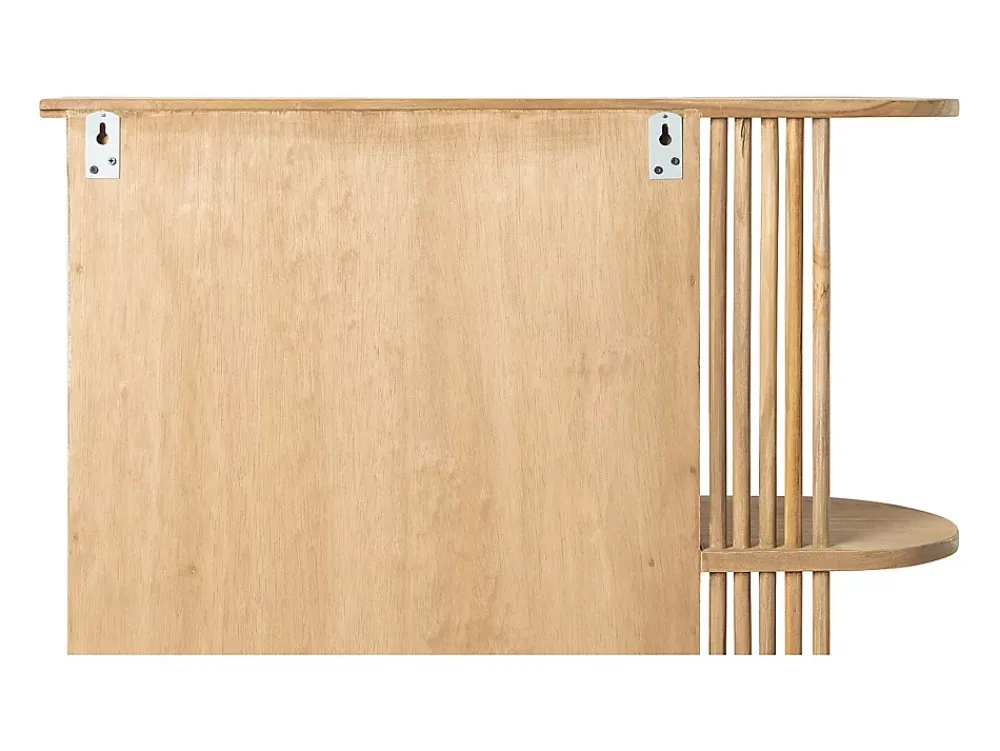 Vente-unique Armoire murale de salle de bain en teck avec miroir et niches - Coloris naturel - CIMAHI
