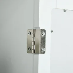 Armoire De Salle De Bains|kleankin Armoire murale de salle de bain avec miroir - armoire à glace - placard de rangement toilettes - 1 porte, 2 étagères - blanc