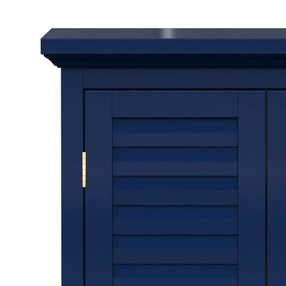 Armoire De Salle De Bains|Teamson Home Armoire murale de salle de bain en effet bois bleu avec 2 portes