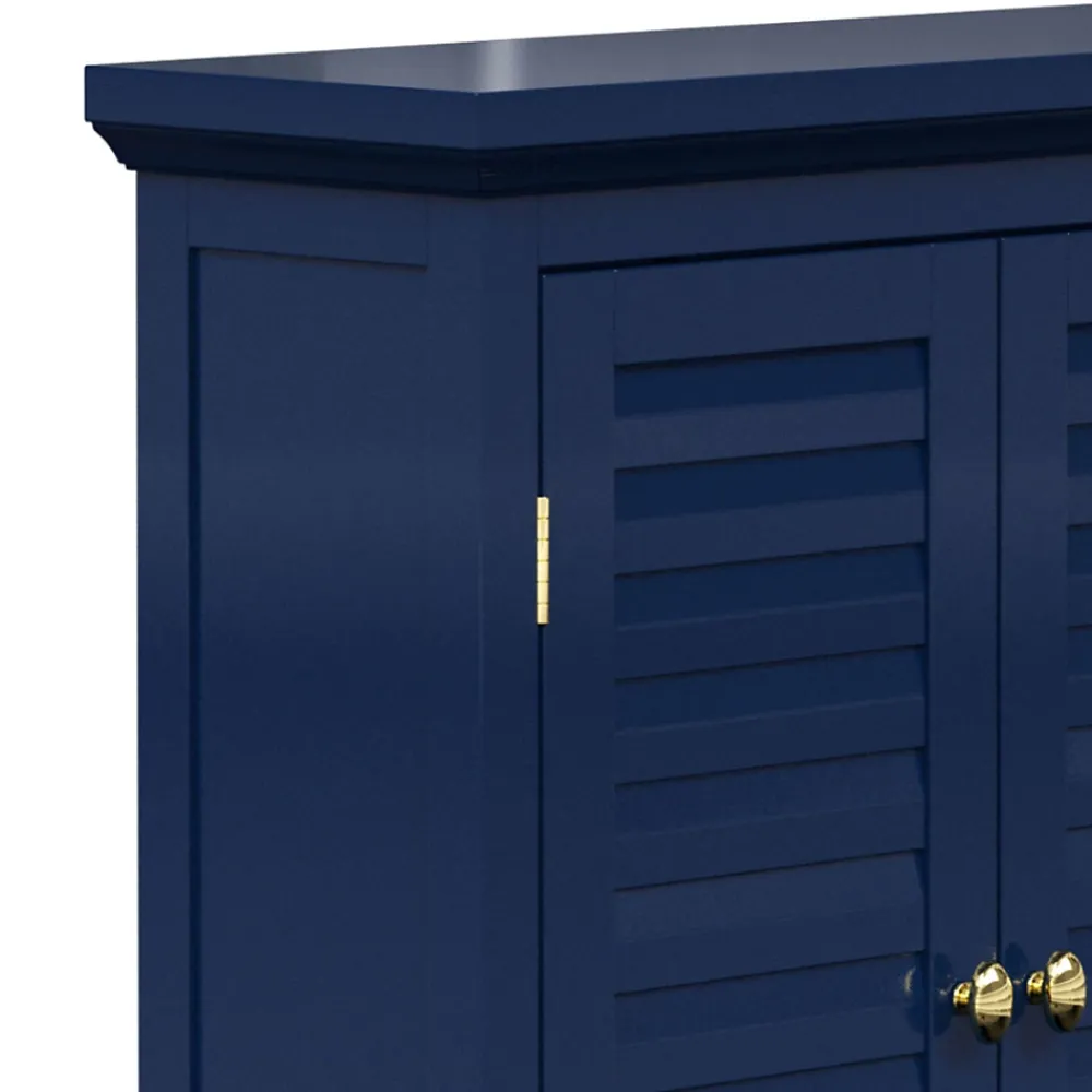 Armoire De Salle De Bains|Teamson Home Armoire murale de salle de bain en effet bois bleu avec 2 portes